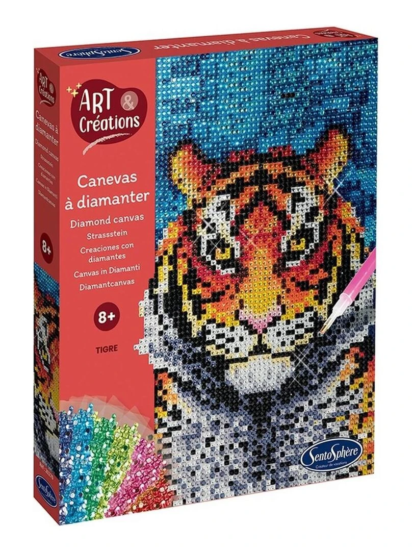 Canevas à diamanter   tigre   N/A