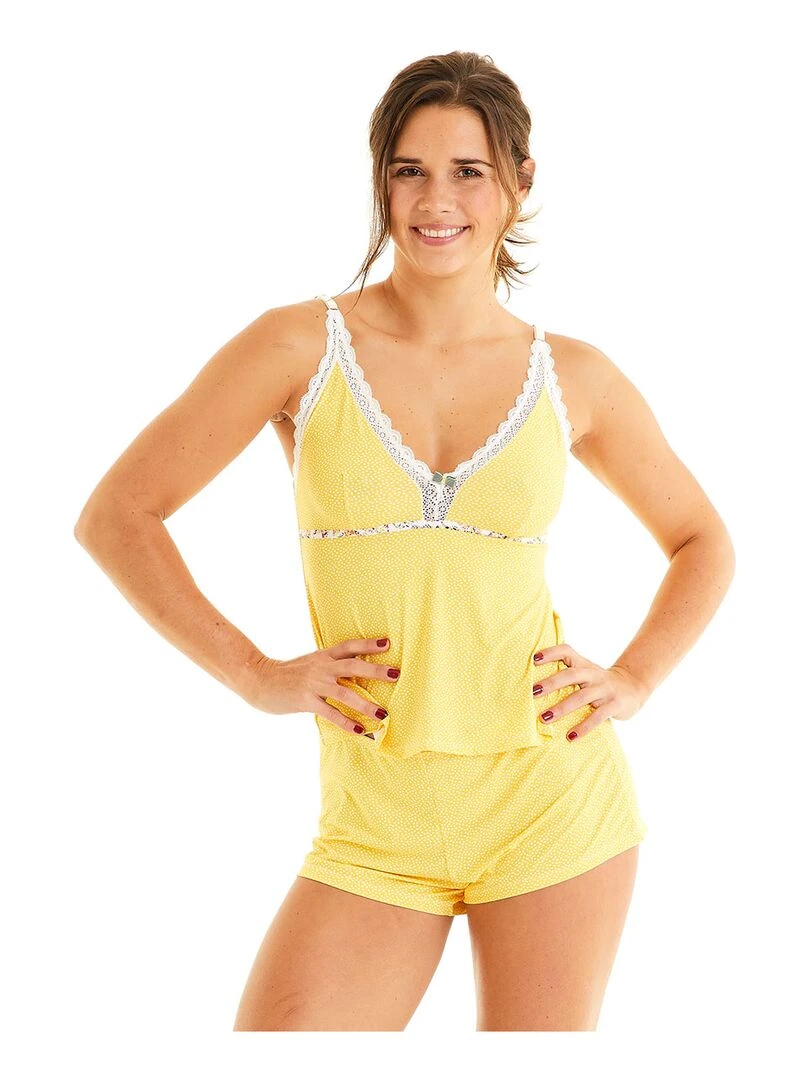 Top short EOLE Pomm'Poire Jaune