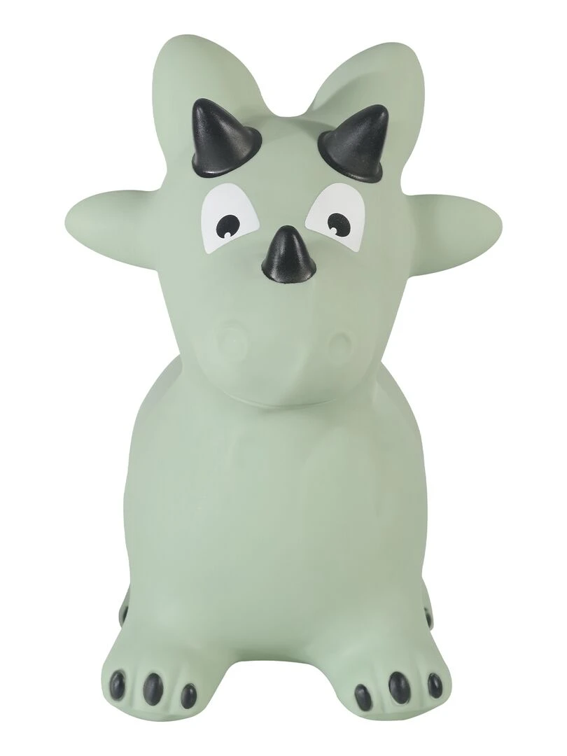 Animal sauteur gonflable en plastique dino   Vert kaki