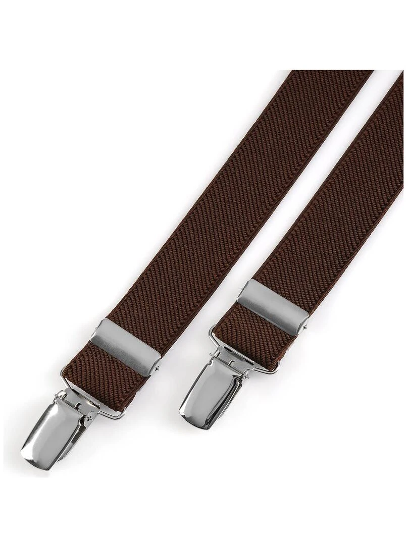 Bretelles slim Mattis Fabriqué en UE Marron chocolat
