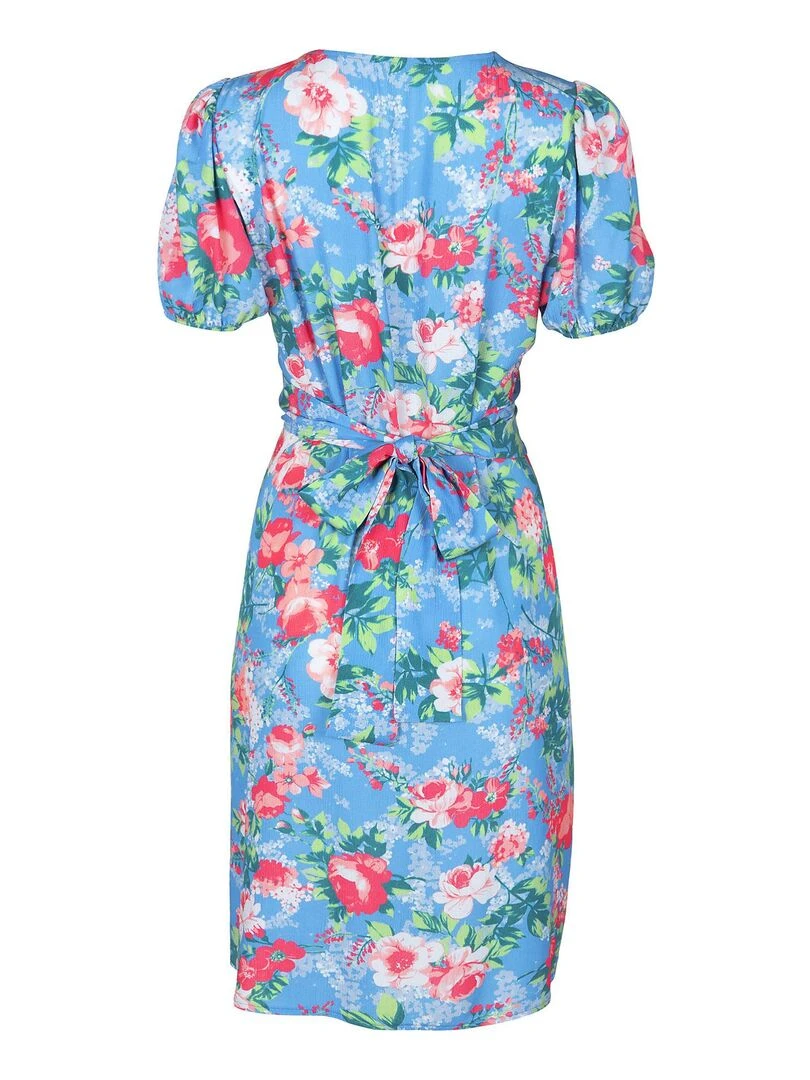 Robe estivale manches courtes Manila   Bleu