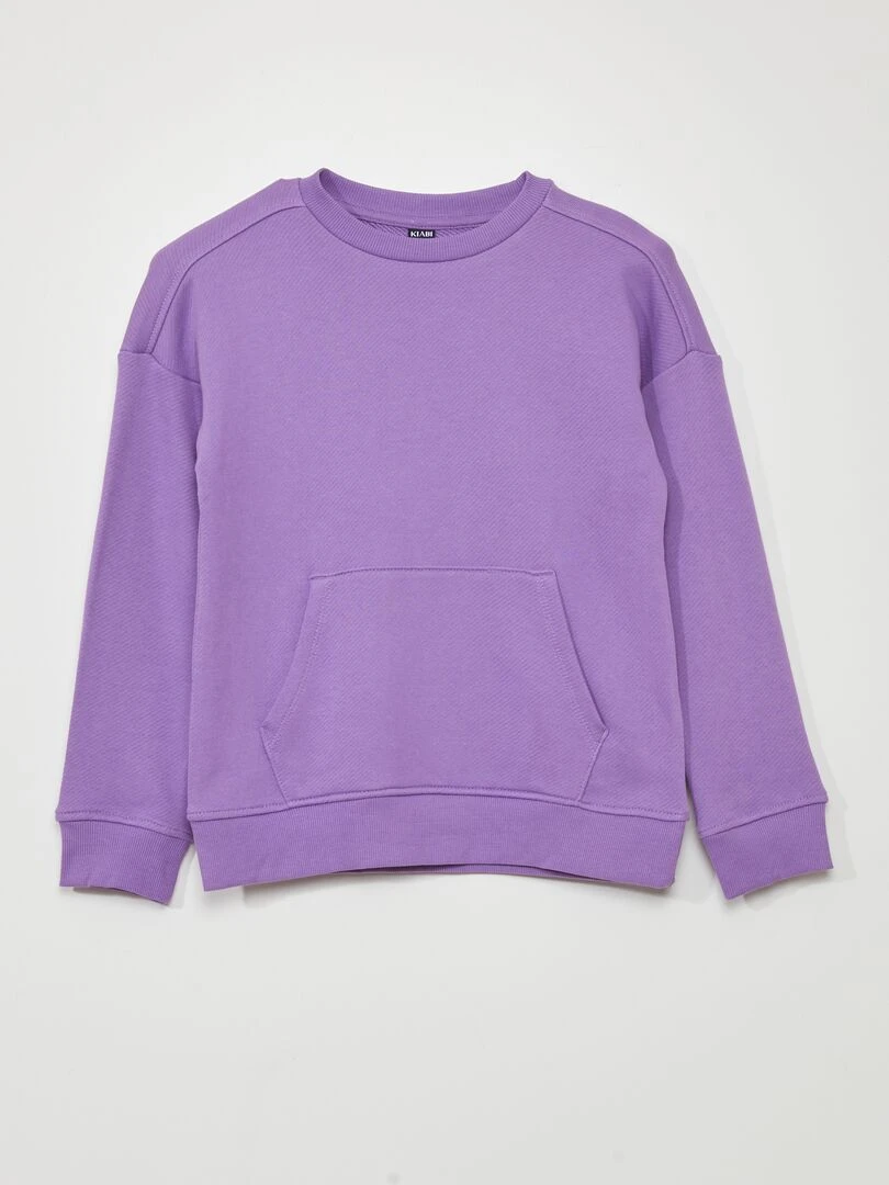 Sweat large poche kangourou Violet