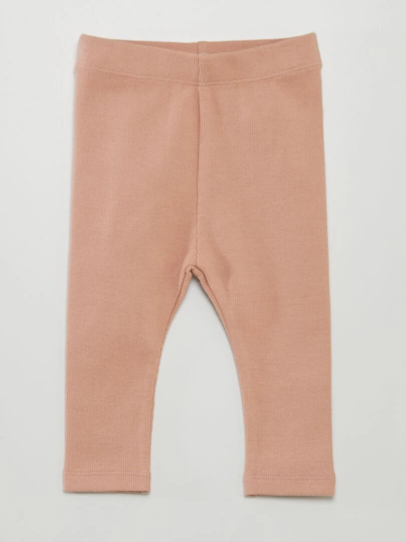 Ensemble en coton   tee shirt + legging   2 pièces   Rose pâle