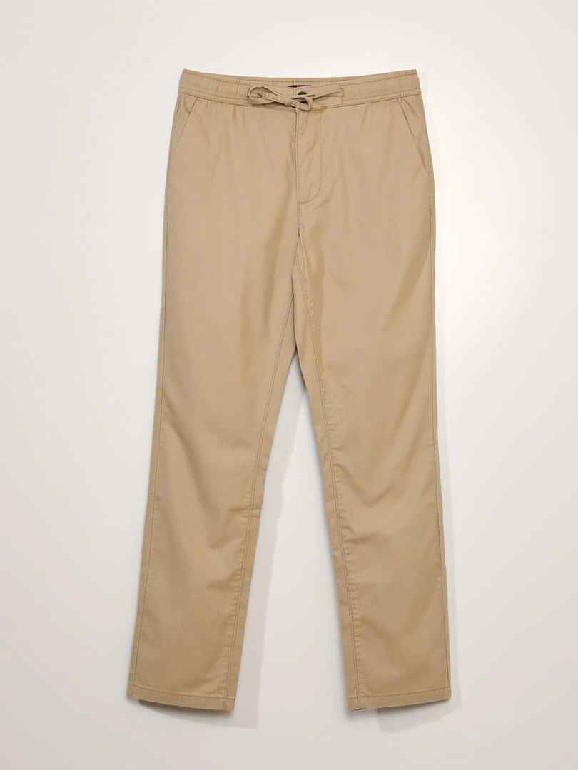 Pantalon chino en coton Beige