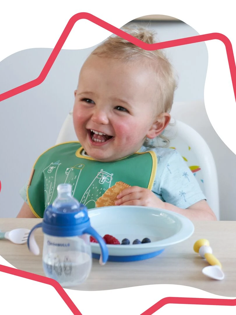 Lot de 3 assiettes 'Badabulle   Jaune/bleu/vert