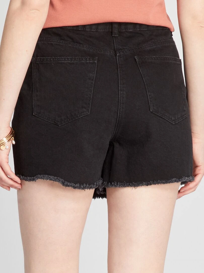 Jupe short en jean   Noir