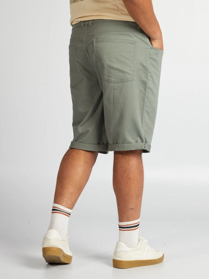 Bermuda en jean à coupe droite   Vert clair