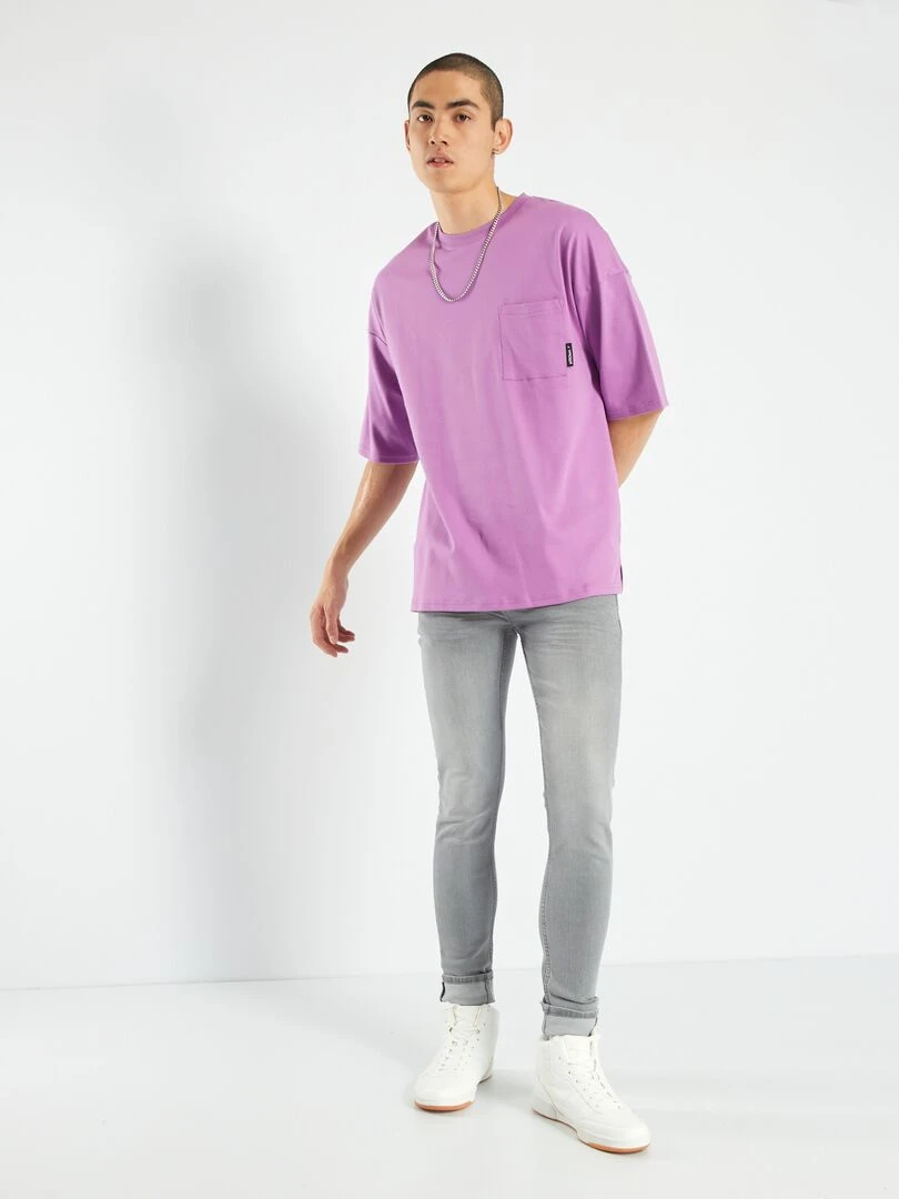 Jean skinny à 5 poches gris