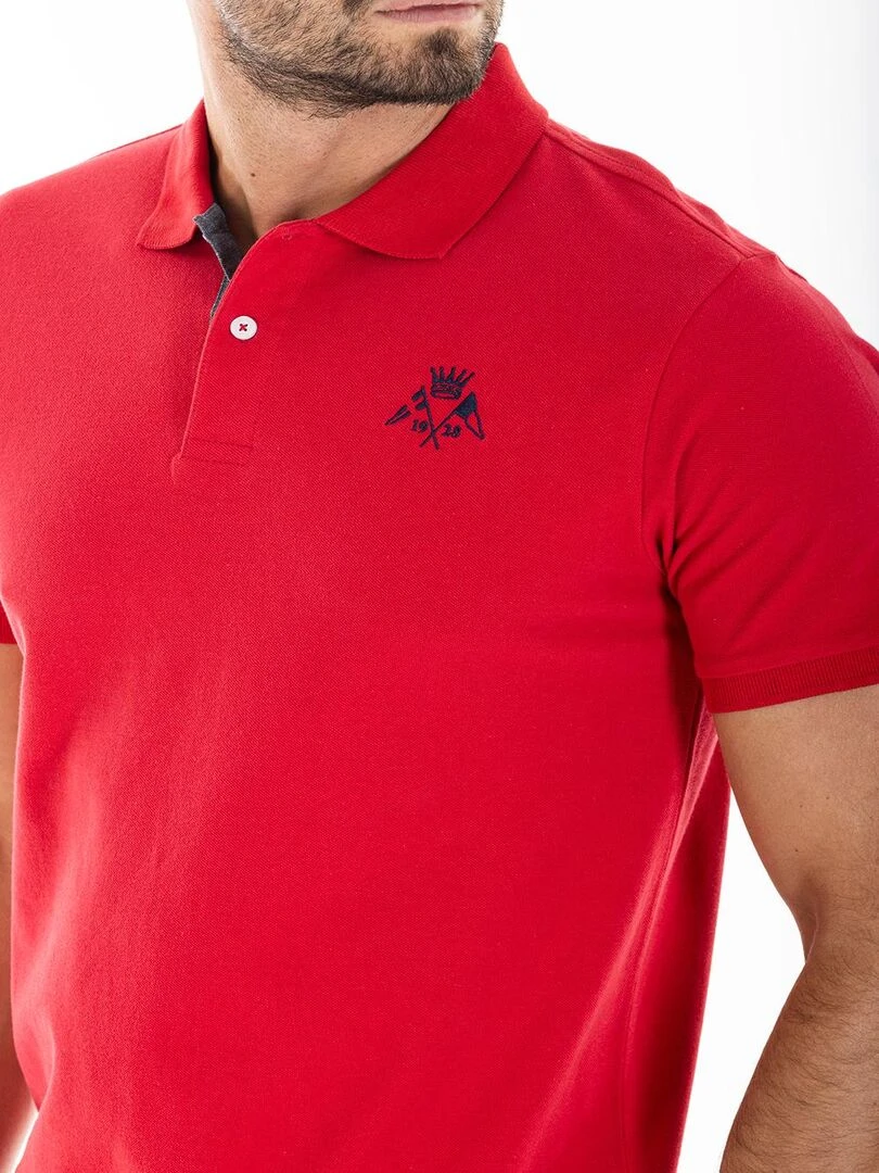 Polo yachting brodé COEN 'Rica Lewis'   Rouge