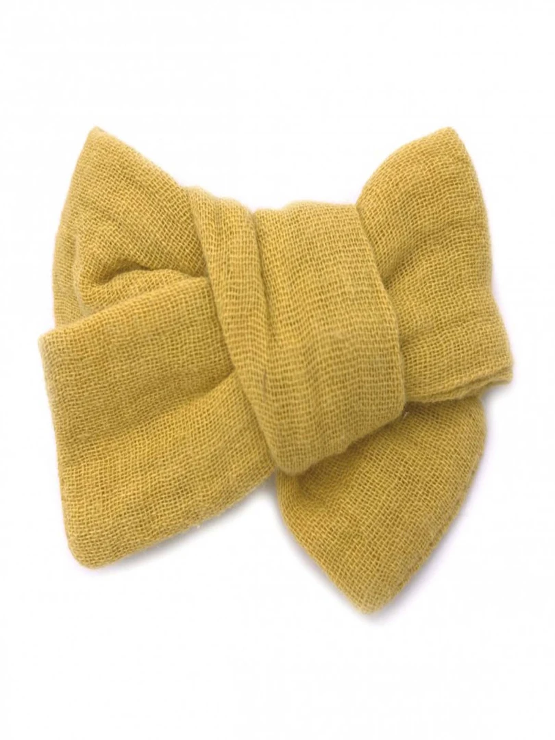 Grande barrette anti glisse mousseline Moutarde