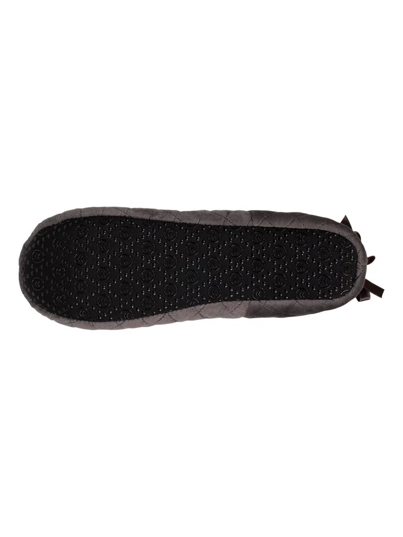 Chaussons bottillons Femme matelassés Gris foncé   Gris