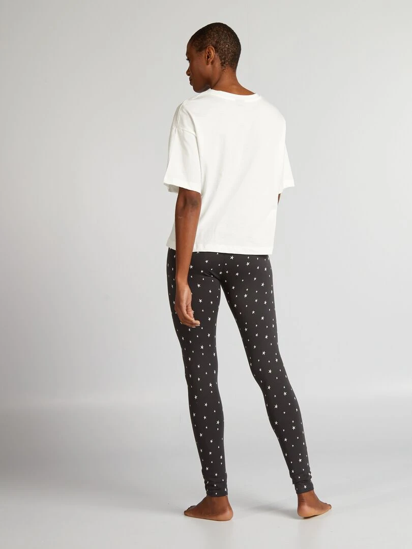 Pyjama long 'Fée clochette'   2 pièces   Blanc