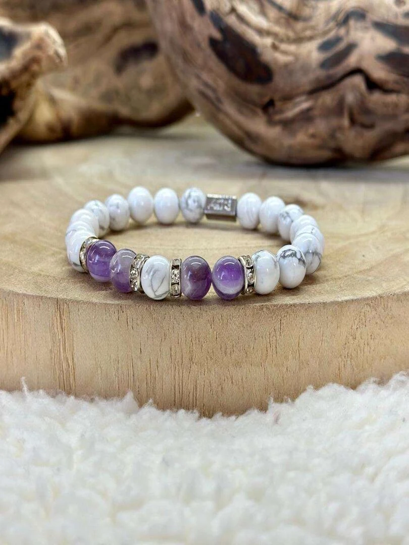Bracelet passion en améthyste Violet
