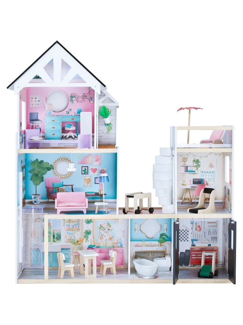 Olivia's Little World Teamson Kids Grande Maison De Poupée En Bois Interactive 3 Étages N/A