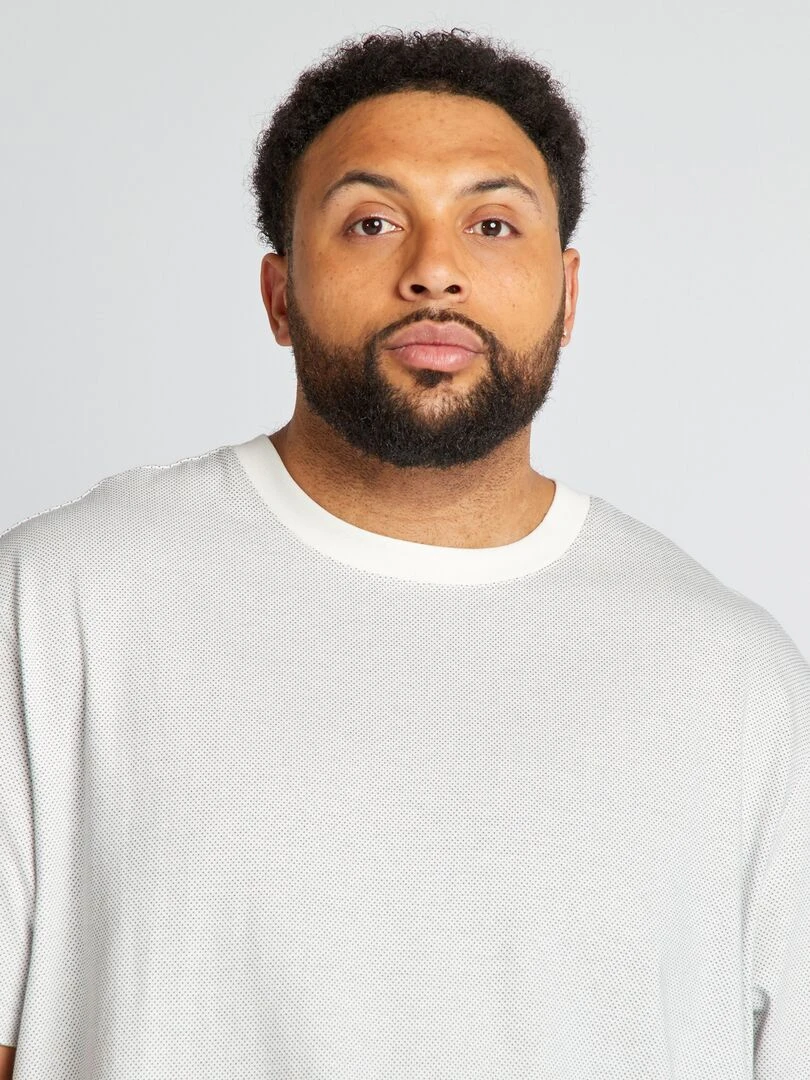 T shirt stretch manches courtes   blanc