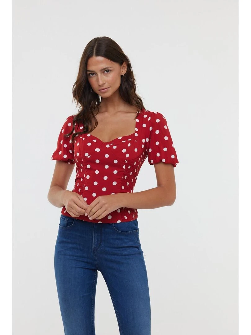 Lee Cooper T Shirt manches courtes viscose slim MORANE M Rouge