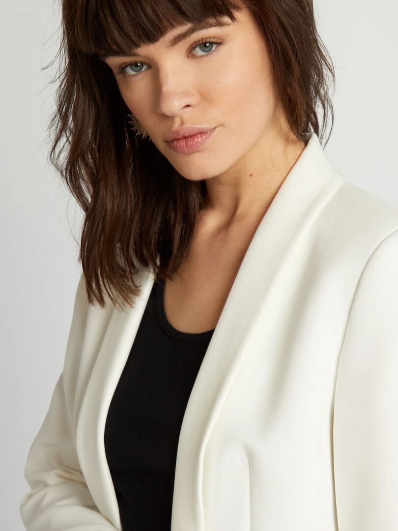 Veste blazer mi longue blanc