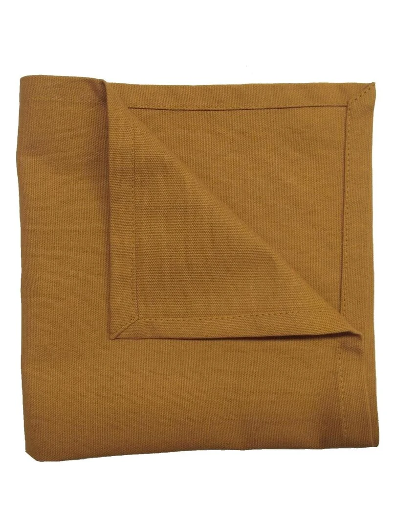 Serviette de table unie et colorée Cuivre