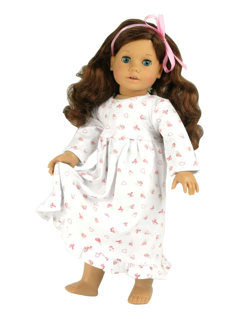 Sophia's Poupee 18" Chemise de nuit à imprimé floral Blanc N/A