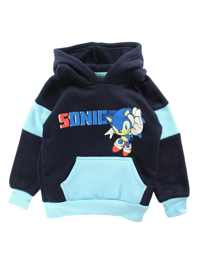 Sonic Sweat garçon imprimé Sonic Bleu marine