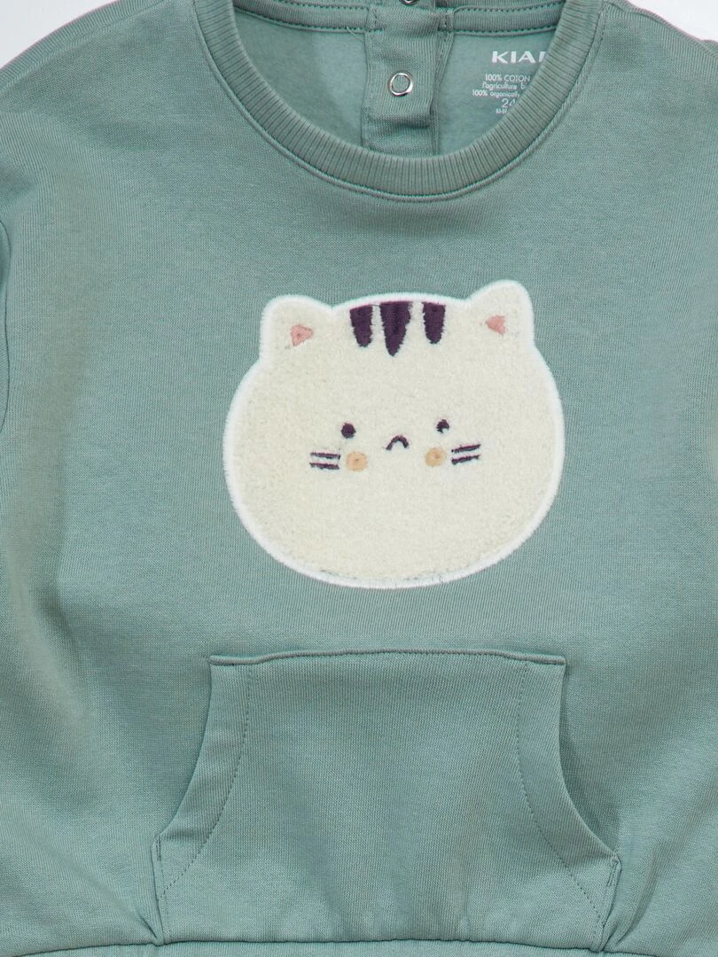 Ensemble sweat + pantalon   2 pièces   Vert