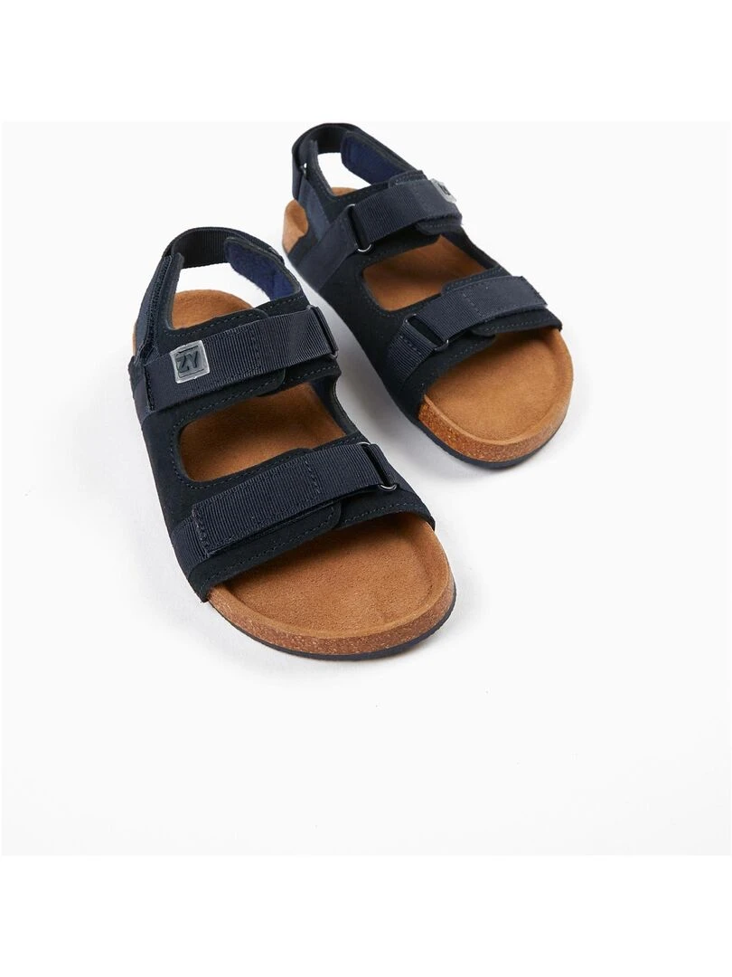 Sandales en cuir pour garçon JAIPUR Bleu foncé