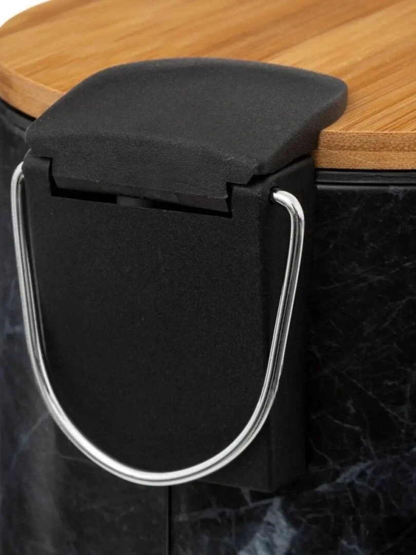 Poubelle à pédale Soft close 3L Lea noir   Noir