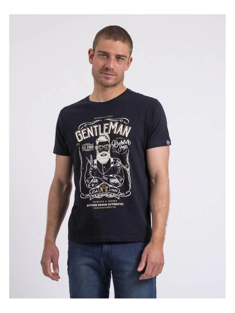 T shirt col rond NAGORI Bleu marine