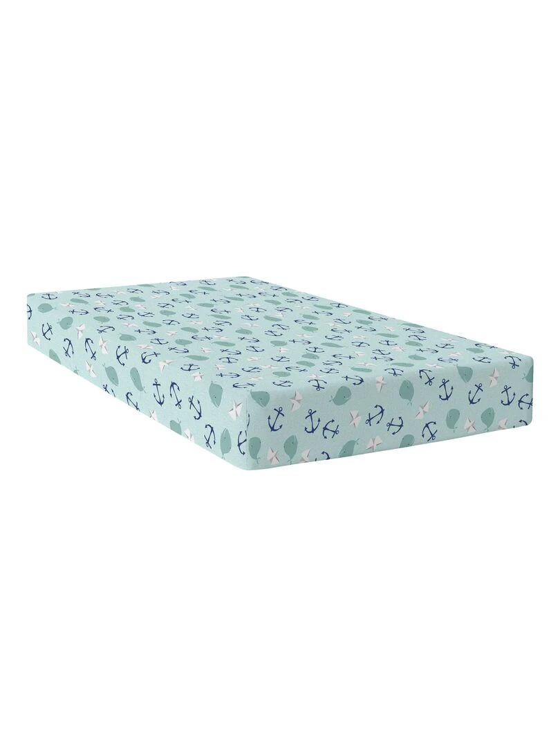 Drap housse Whale "Happyfriday"   Blanc
