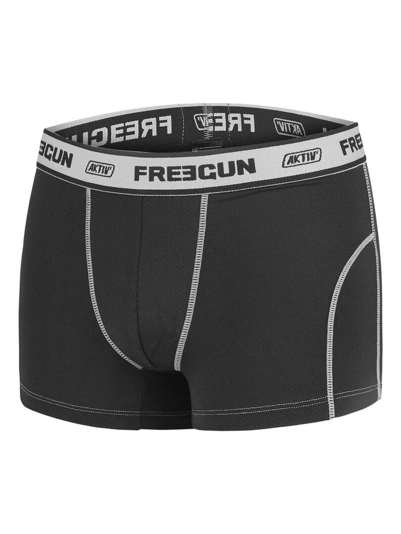 Lot de 4 Boxers homme Aktiv Sport Fluo Freegun   Noir