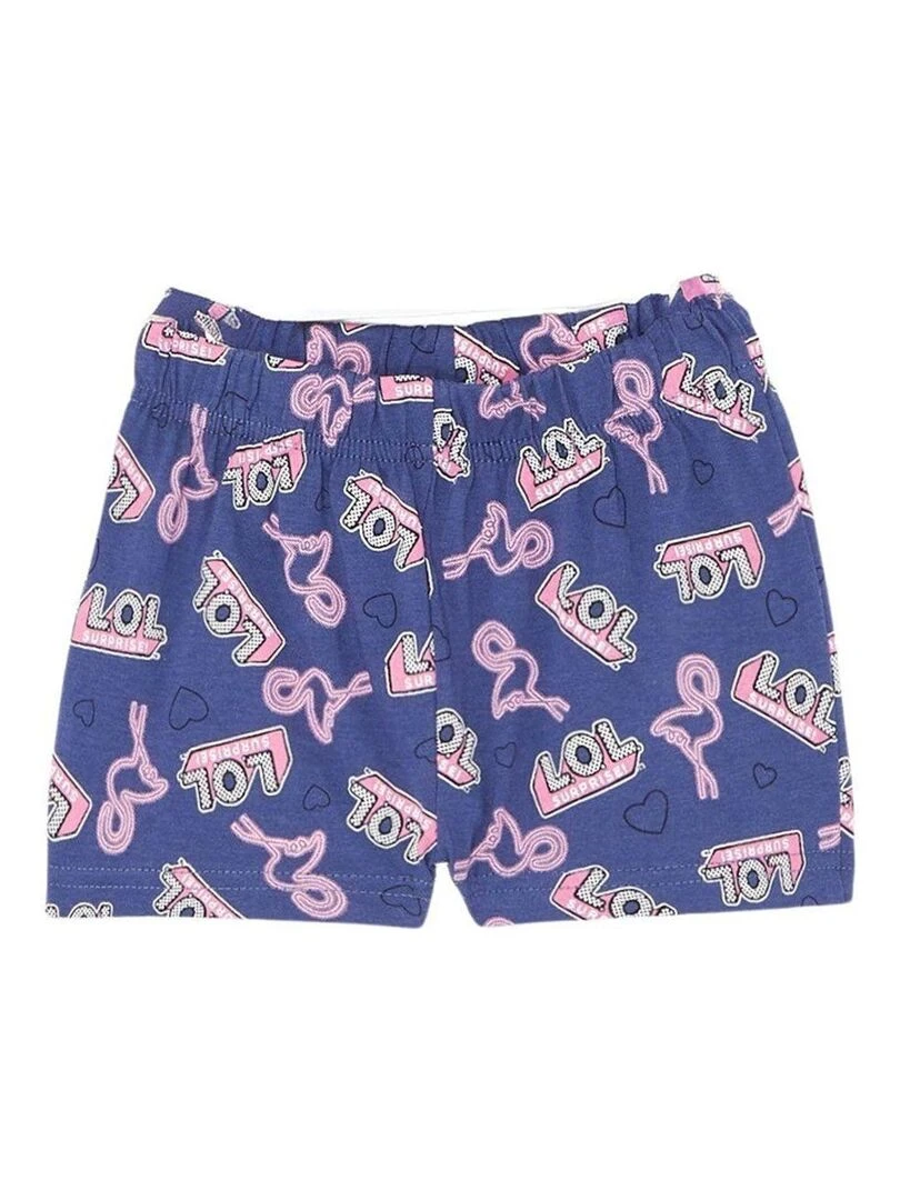 Lol Surprise   Ensemble ​​T shirt short fille Imprimé Lol Surprise   Bleu marine