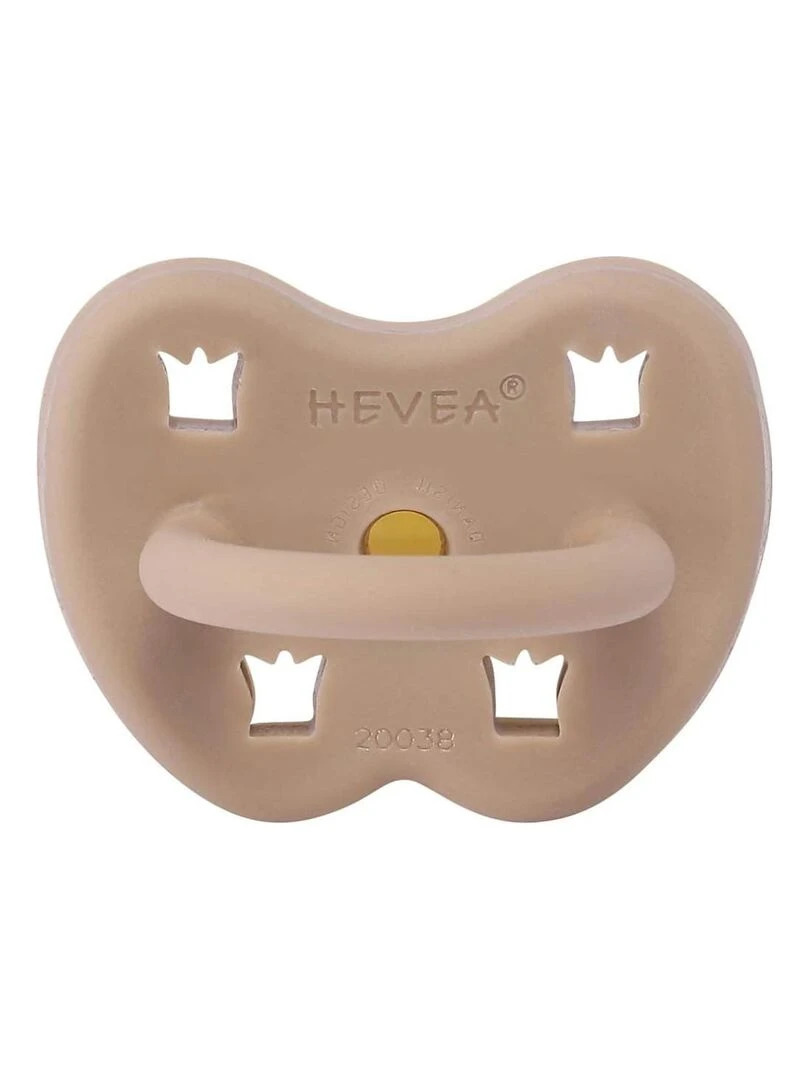 Tétine physiologique caoutchouc naturel 3 36 mois Violet Heve Jaune