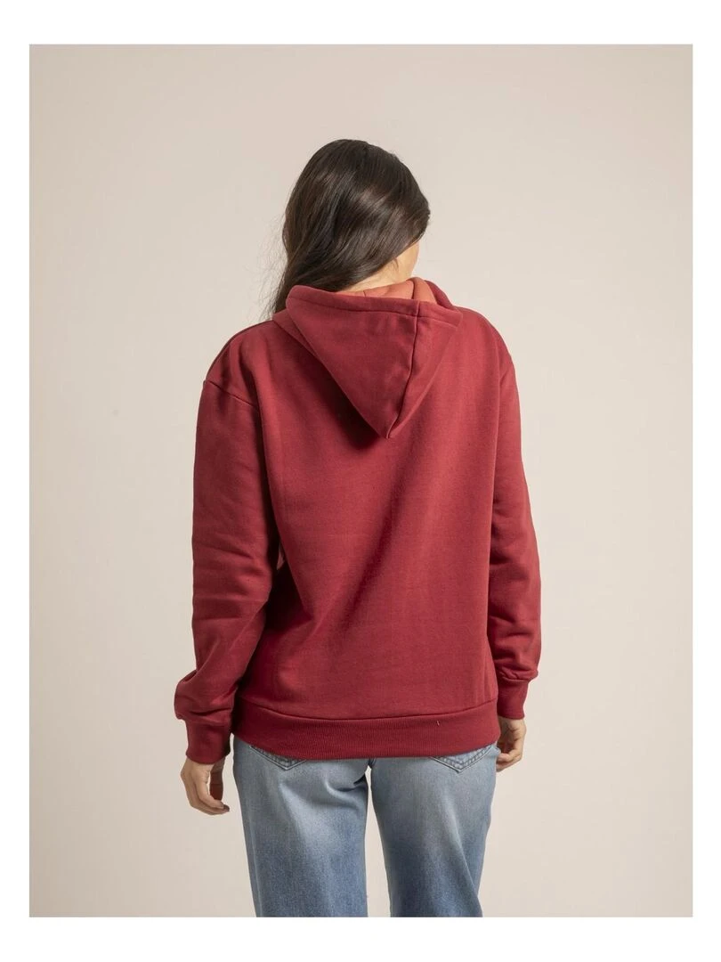 Sweatshirt capuche YZIA Bordeaux