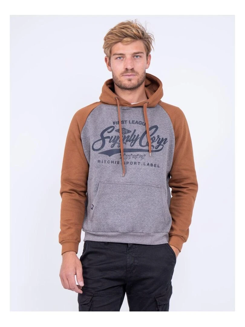 Sweat capuche WANDERLUST Marron