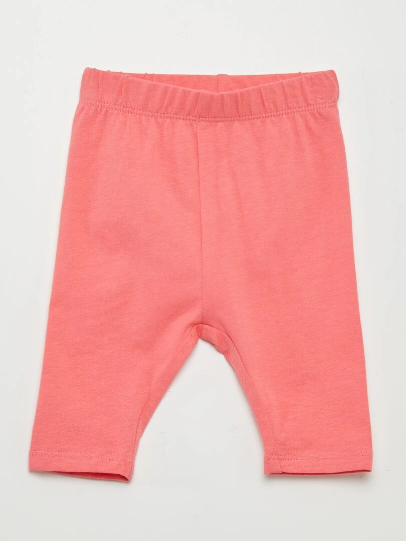 Lot de leggings en jersey 2 pièces Rose