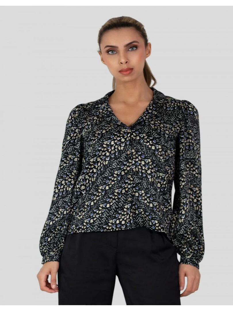 Chemise imprimé Kebello Noir Noir
