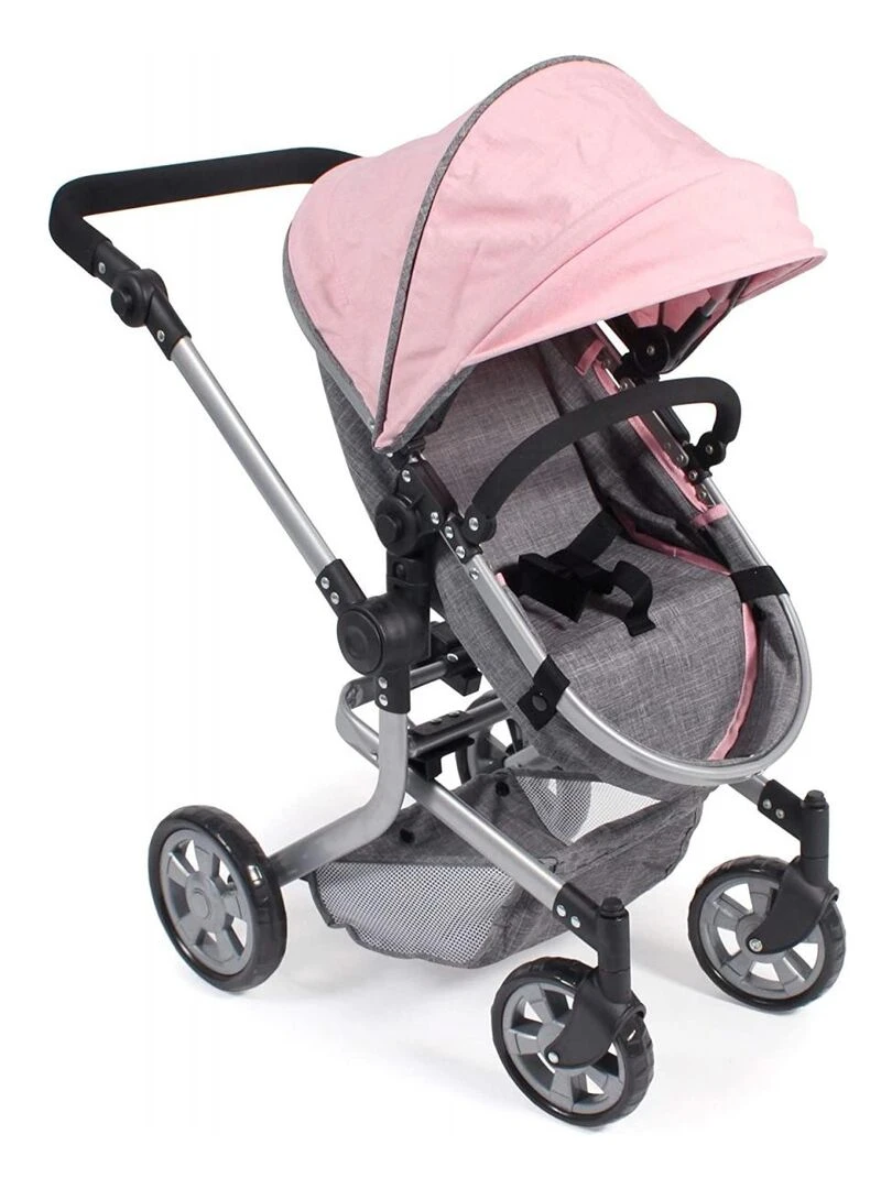 Mika Poussette Combinée Pour Poupée Gris Rose N/A
