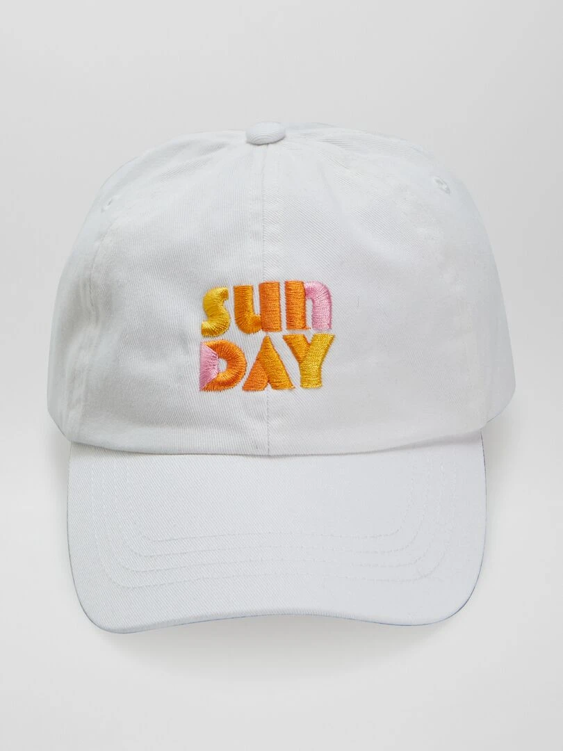 Casquette en toile 'Sunday' Blanc