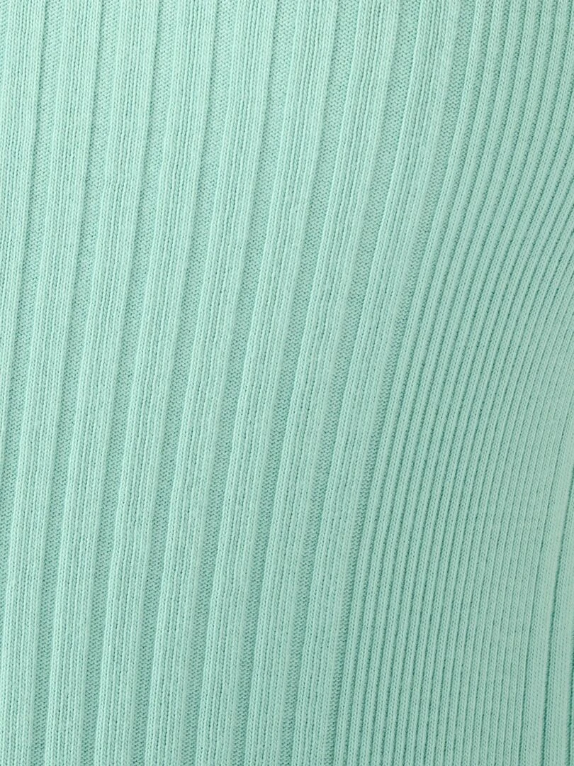 Tee shirt avec jeux de fines côtes pur coton   Damart   Vert