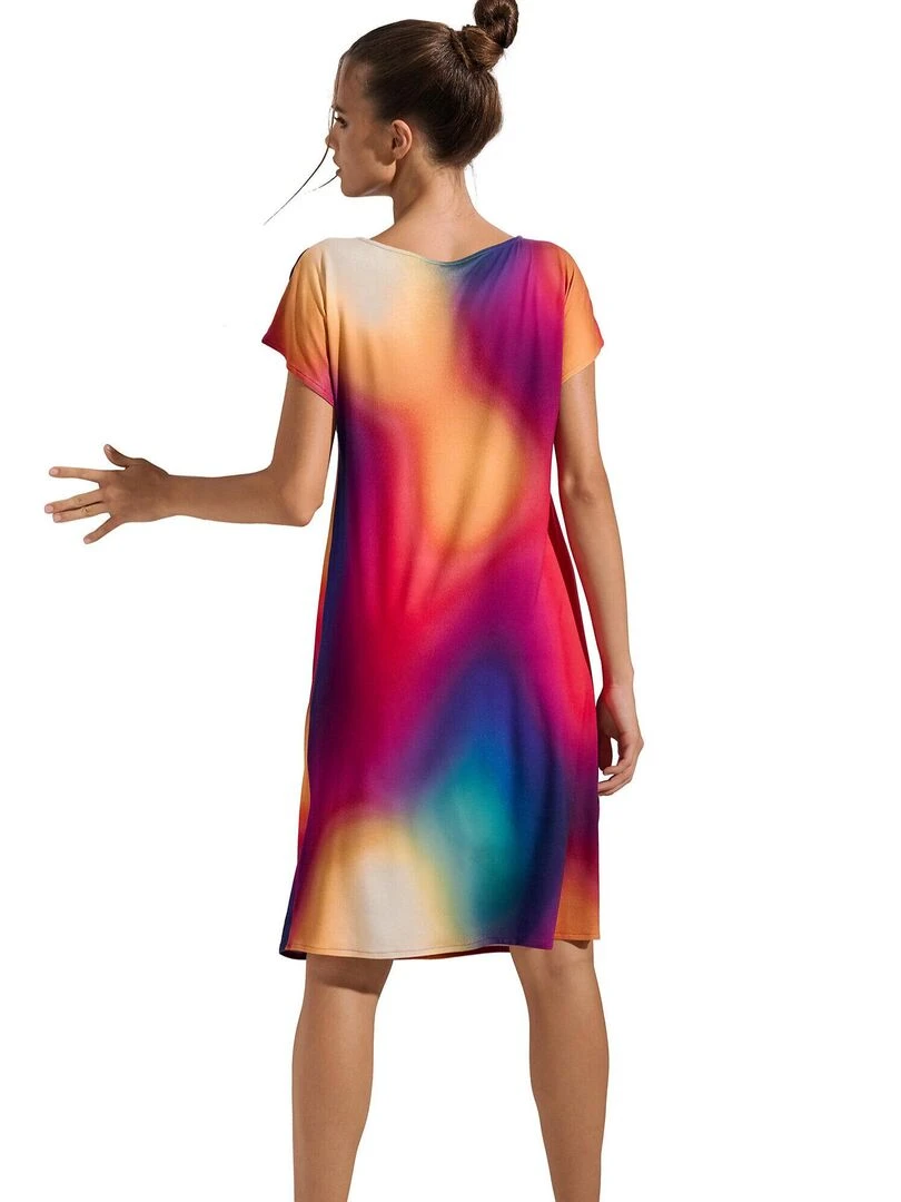 Robe estivale manches courtes Olympia Multicolore