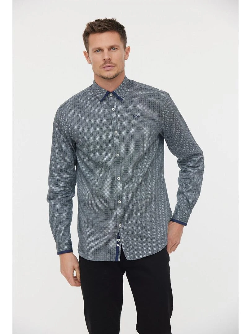 Lee Cooper Chemise manches longues coton regular DIMIX Vert pistache