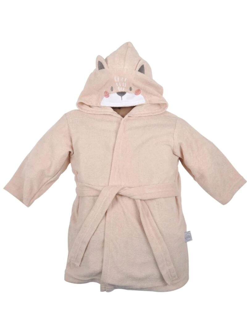 Peignoir capuche 12 18 mois renard en foret Marron