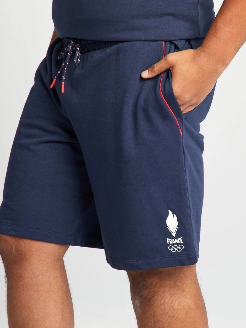 Short en molleton fin   Paris 2024   Bleu