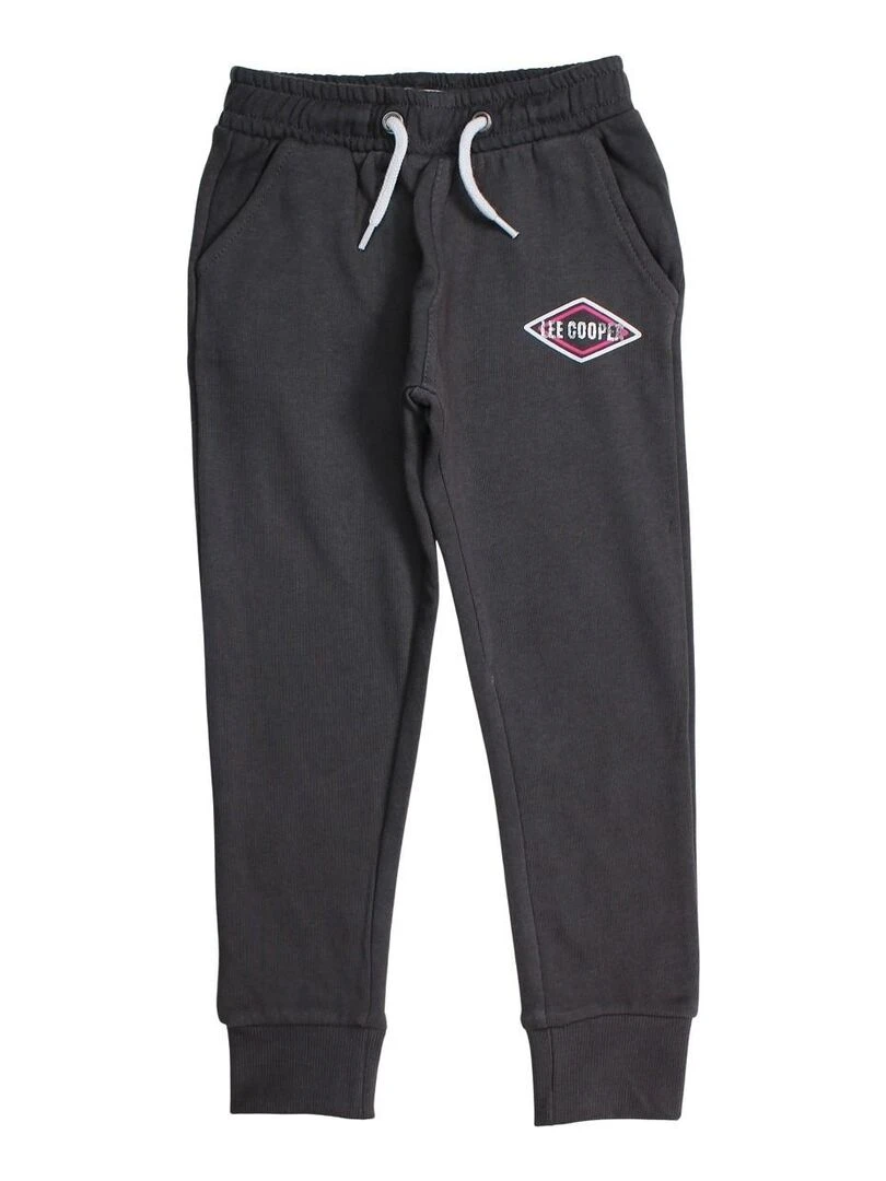 Lee Cooper Jogging fille imprimé logo en coton Gris