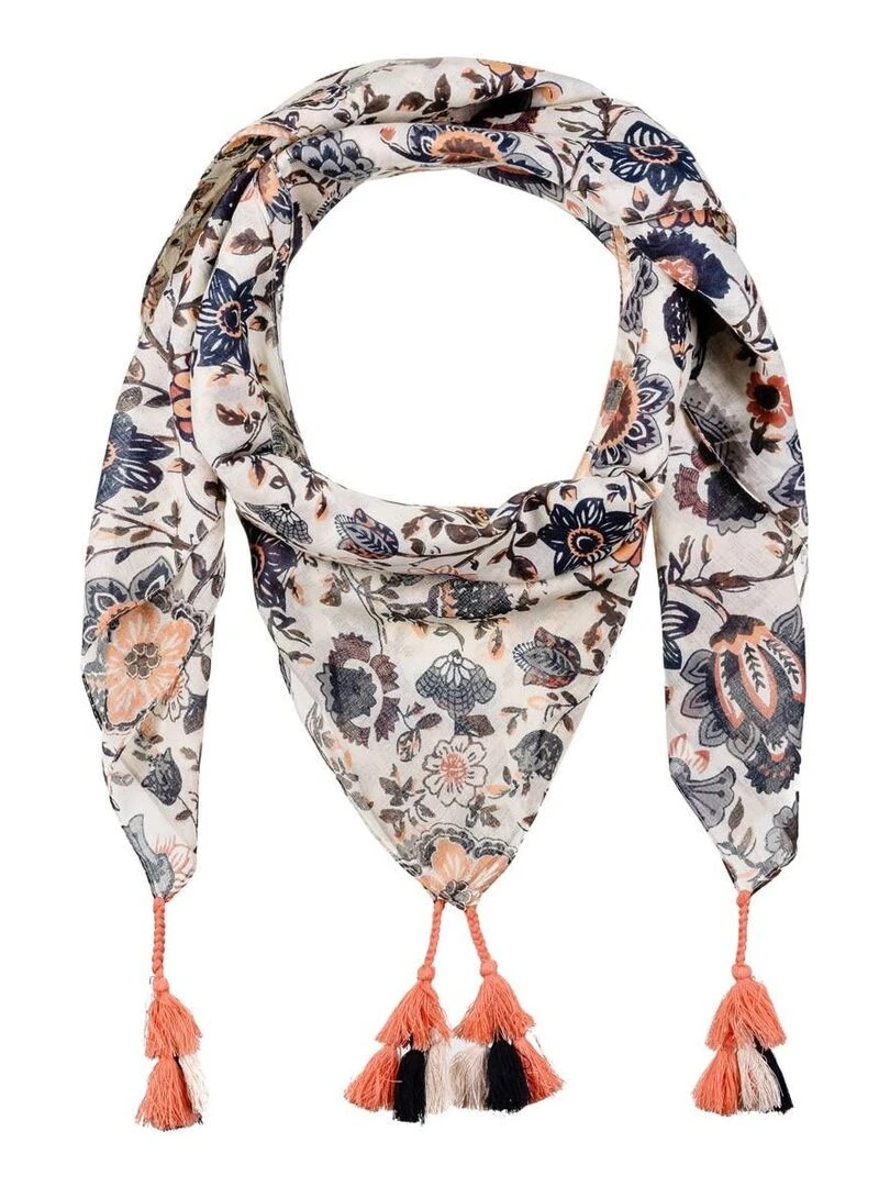 Foulard carré Almaya Orange corail