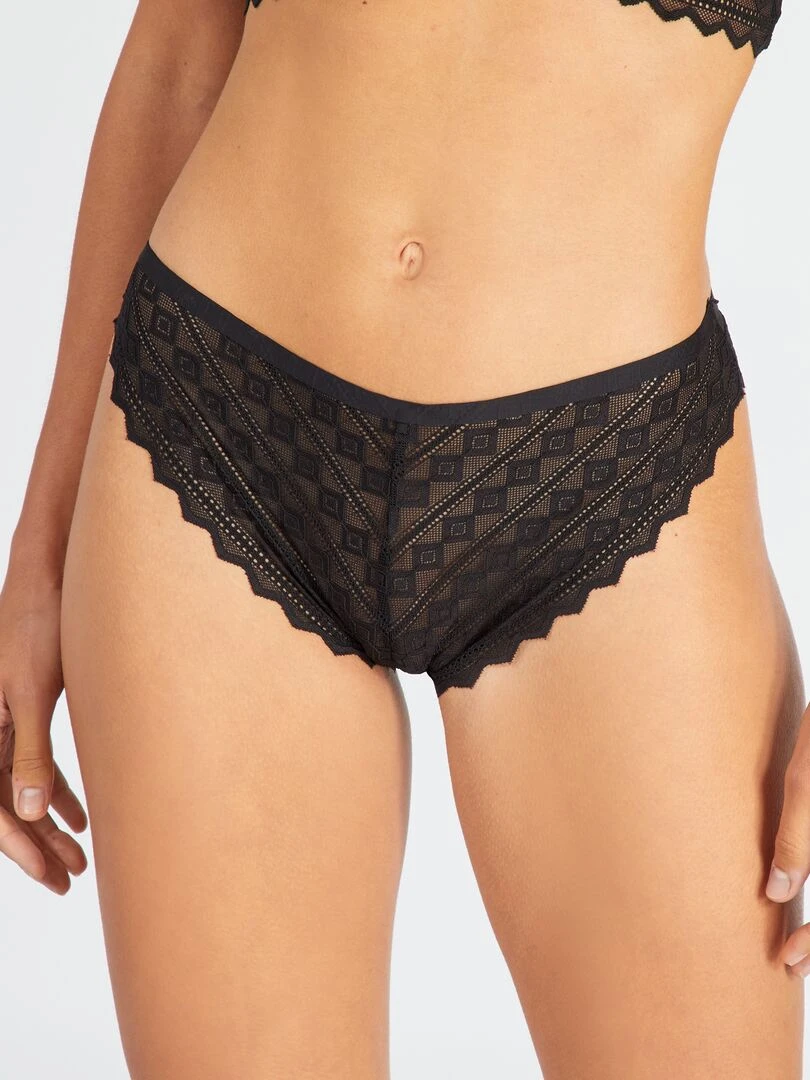 Culotte en dentelle 'Envie de lingerie' noir