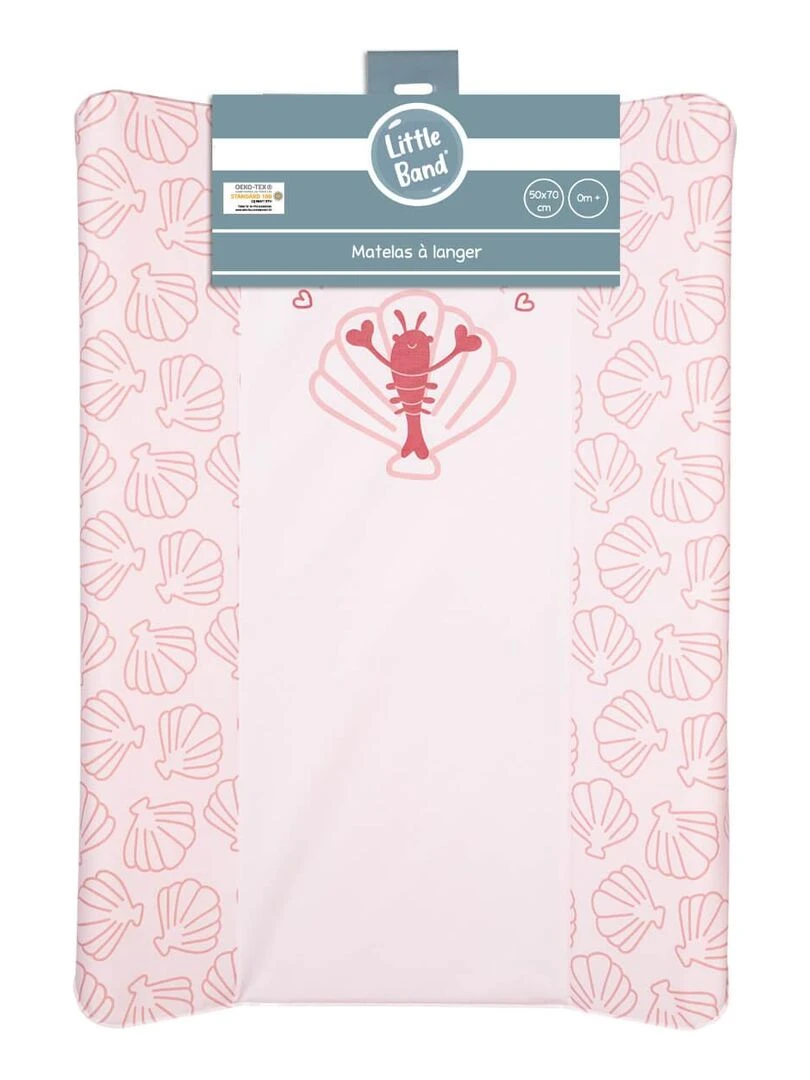 Matelas à langer Standard Premium Minnie Confettis   Blanc Rose