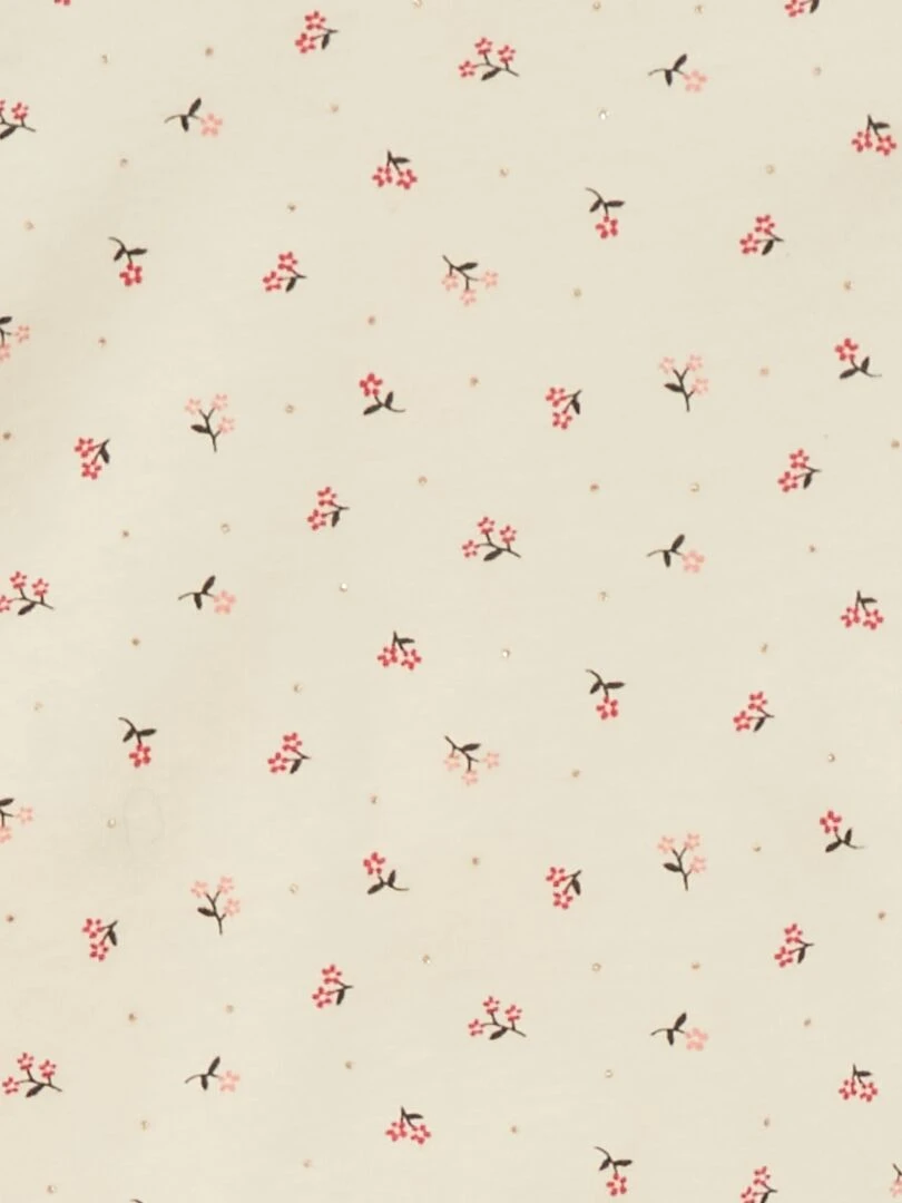 Pyjama en jersey avec imprimé Blanc 'fleurs'