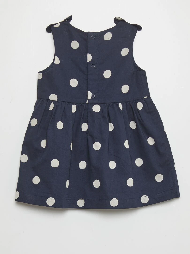 Robe sans manches à motif Bleu