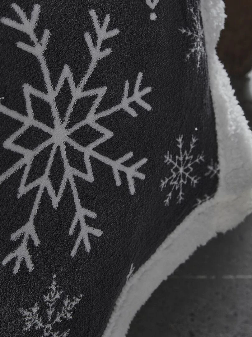 Plaid polaire  'MOUNTAIN' 'TODAY'   Noir